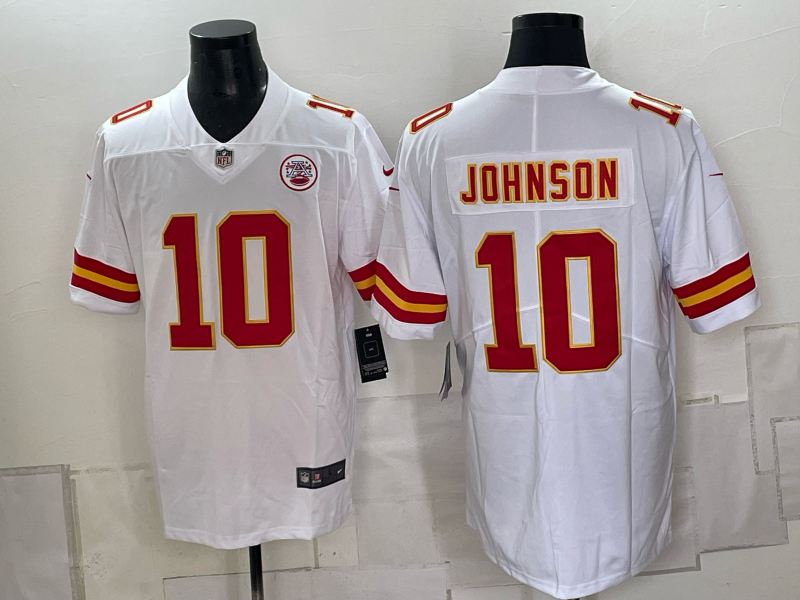 Men Kansas City Chiefs #10 Johnson white Nike NFL Jersey 0930003